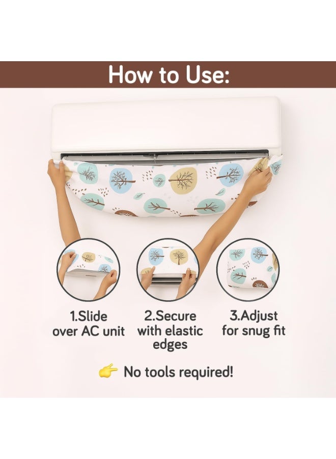 غطاء مكيف هواء عالي الجودة (1.5 حصان) - واقي متعدد الأشكال من الغبار والأوساخ لوحدات التكييف - تصميم أنيق، سهل الاستخدام، مثالي لحماية المنزل والتخزين الموسمي* - شكل عشوائي - Image 2